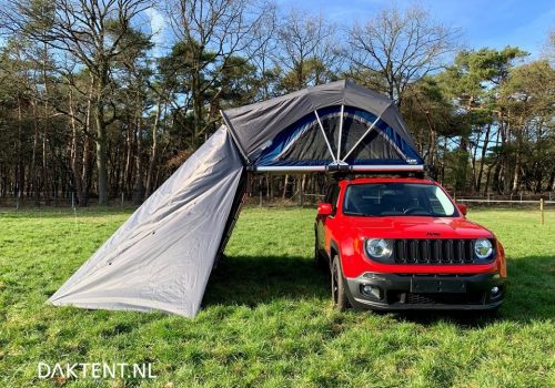 tente de toit stoemelings sur pick up rouge