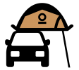 Logo icone tente Stoem